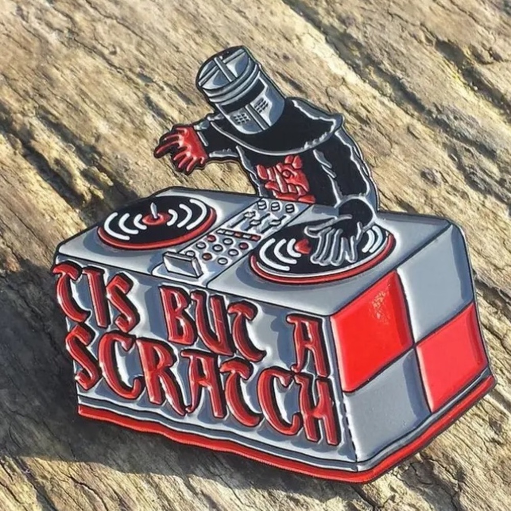 2/$20 - ENAMEL PIN - Tis But A Scratch - Holy Grail